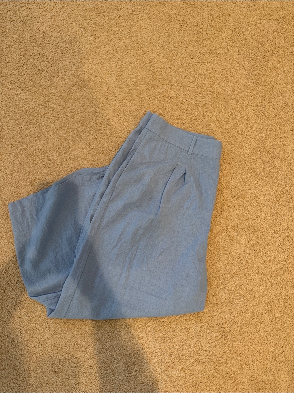 Express Light Blue Women's Linen Pants